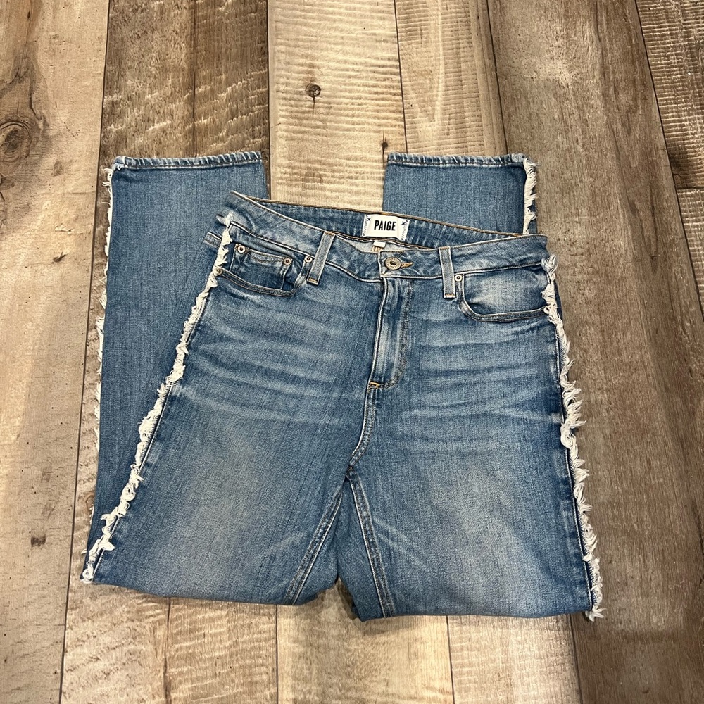 Paige Noelle Side denim fray Fringe